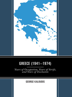 cover image of Greece (1941-1974)